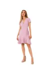 Rochie mini dama - Made of Emotion - Horro - roz creponat -