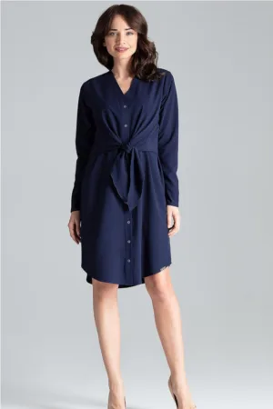 Rochie mini dama Odo L031 albastru inchis