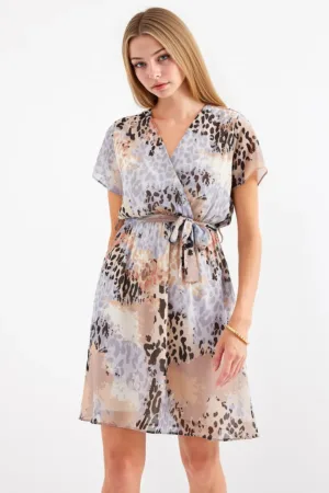 Rochie mini dama cu imprimeu floral