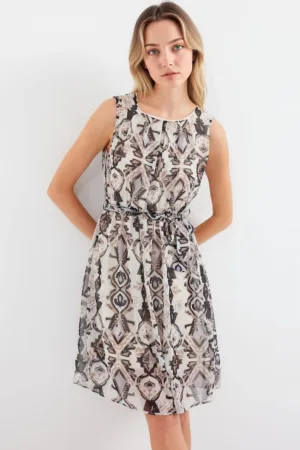 Rochie mini dama decolteu rotund - poliester