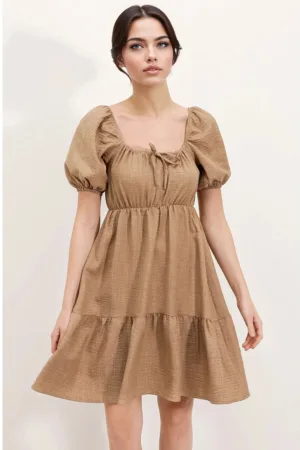 Rochie mini dama forma A - decolteu patrat