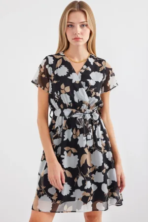 Rochie mini dama - imprimeu floral