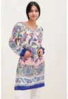Rochie mini dama -  imprimeu floral - viscoza satinata - multicolor