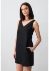 Rochie mini de in cu buzunare laterale