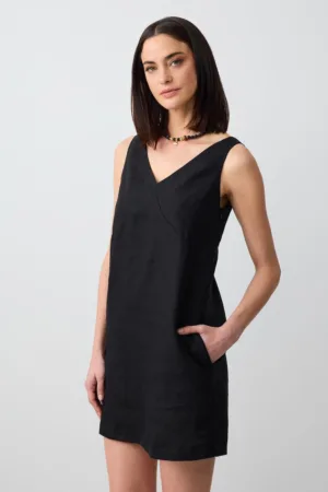 Rochie mini de in cu buzunare laterale