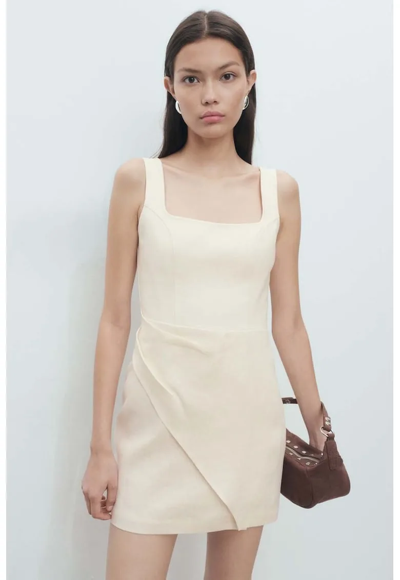 Rochie mini de in cu decolteu patrat