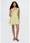 Rochie mini din amestec de in