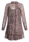 Rochie mini din amestec de matase Floral