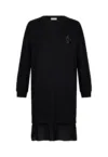 Rochie mini dreapta cu terminatie cu pliuri