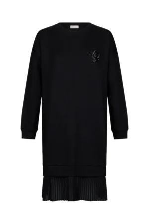 Rochie mini dreapta cu terminatie cu pliuri