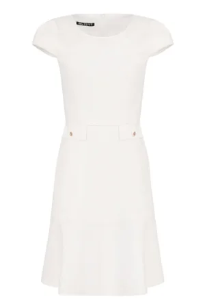 Rochie mini evazata - Alb