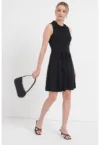 Rochie mini evazata cu decolteu drapat
