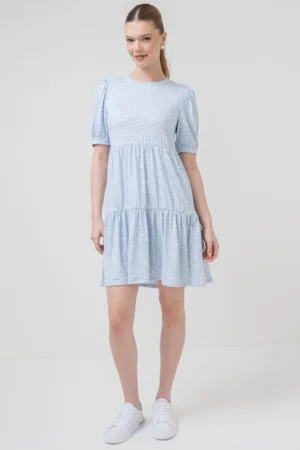 Rochie mini evazata cu imprimeu