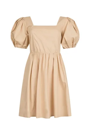 Rochie mini evazata cu maneci scurte bufante