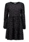 Rochie mini evazata cu model inimi