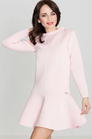 Rochie mini evazata maneca lunga - poliester 100% - confortabila - eleganta