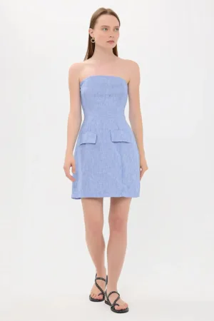 Rochie mini -  fara bretele - bumbac