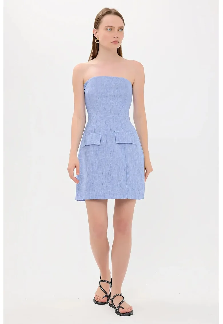 Rochie mini - fara bretele - bumbac