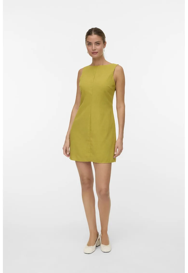 Rochie mini fara maneci cu decupaj pe partea din fata