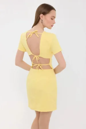 Rochie mini  galbenă