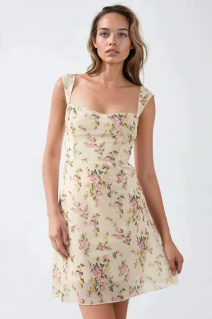 Rochie mini -  imprimeu - roz - tul