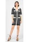 Rochie mini in dungi cu decolteu in V -