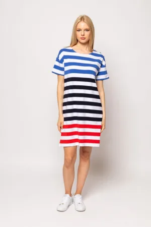 Rochie mini lejera Vuol - Negru - Corai - Alb optic -