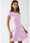 Rochie mini -  roz - jerseu