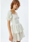 Rochie mini stratificata cu maneci scurte