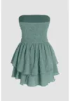 Rochie mini -  texturata -volane