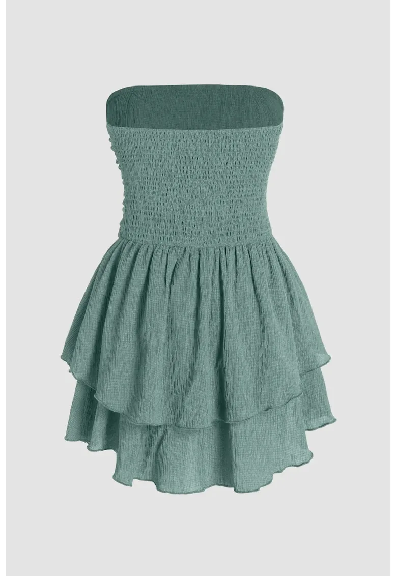 Rochie mini - texturata -volane