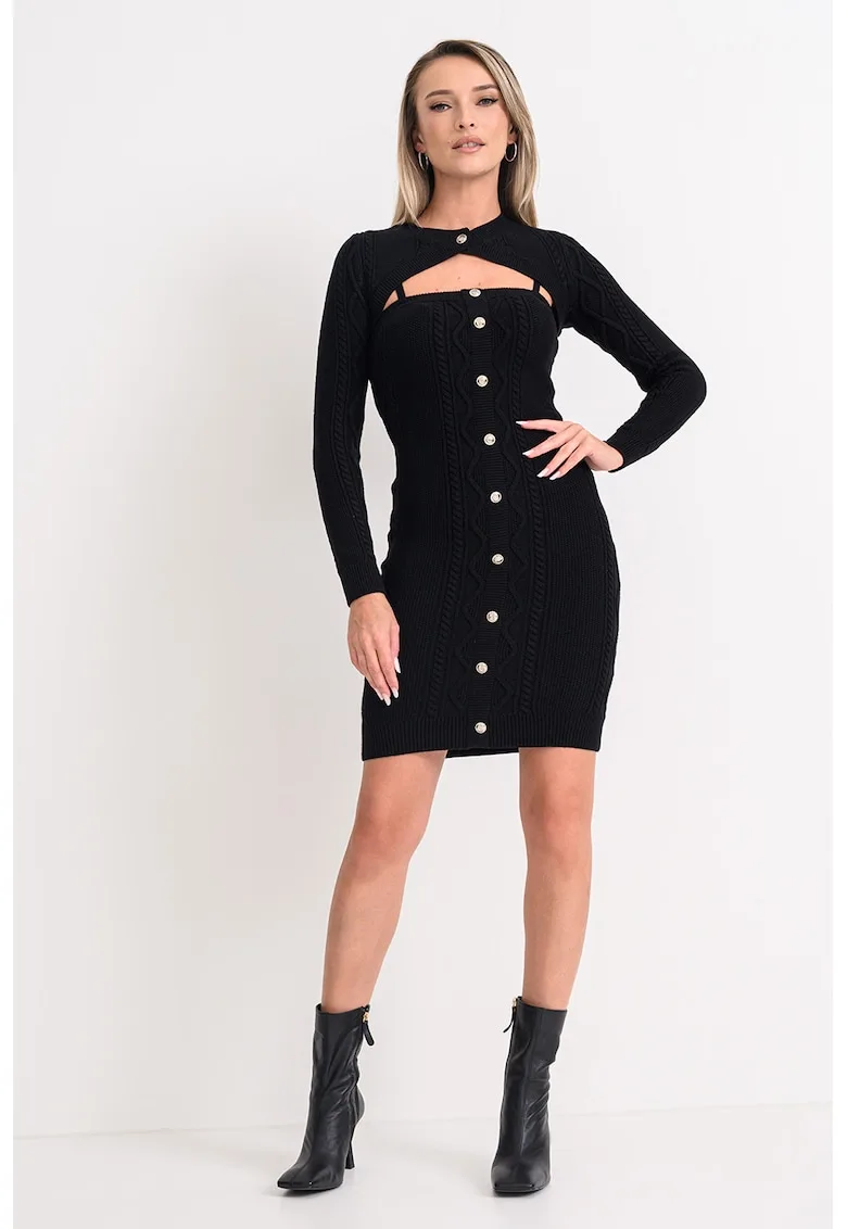 Rochie mini tricotata cu bolero