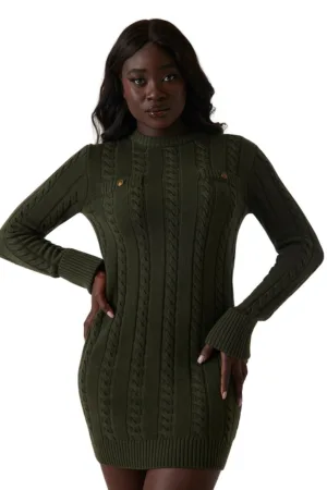 Rochie mini tricotata din amestec de lana