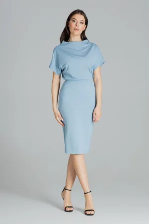 Rochie model L087 - albastru - viscoza