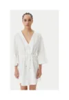 Rochie de plaja dama -  in - alb