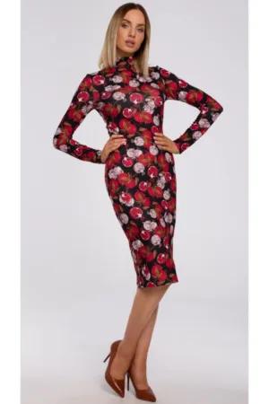Rochie mulata cu model si jumatate de gat rotund - model 1 - XXL