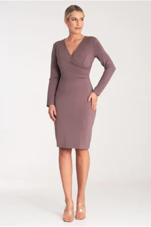 Rochie mulata - simpla - eleganta - maro - viscoza