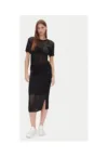 Rochie  neagra - 65% viscoza - 35% nailon