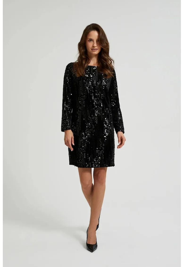 Rochie neagra cu paiete