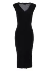Rochie -  neagra - din viscoza si nylon - fara maneci