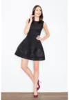 Rochie neagra  eleganta - poliester - negru