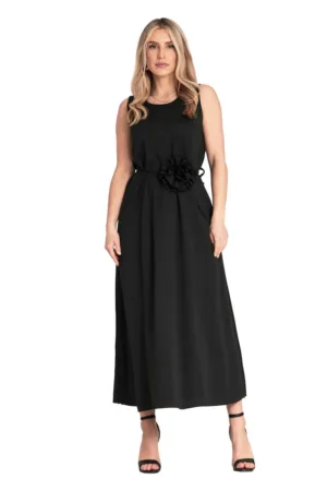 Rochie neagra - fara maneci - material de calitate superioara - viscoza/poliester/spandex -