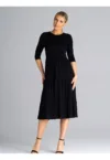 Rochie  neagra - pentru zi cu zi - din material usor -