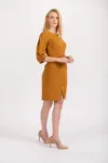 Rochie office cu aspect petrecut si slit in partea din fata