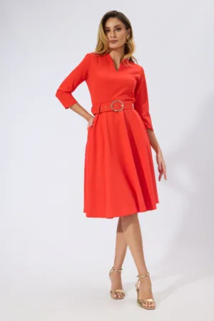 Rochie office cu decolteu in V si buzunare Katalina Corai