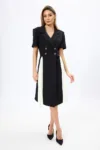 Rochie office cu model petrecut si pliuri Pierra Neagra