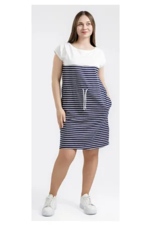 Rochie pentru dame cu imprimeu si maneca scurta