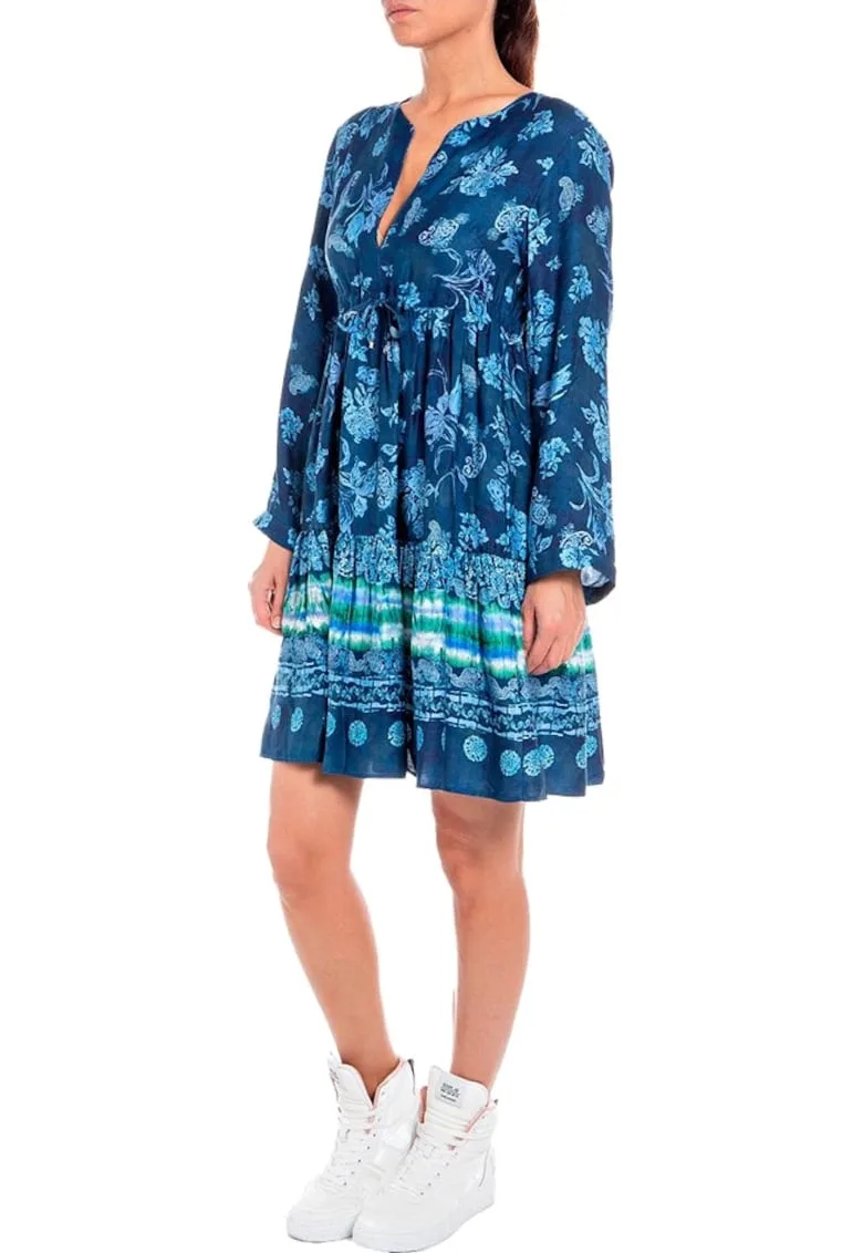 Rochie pentru femei - Viscoza - Albastru -