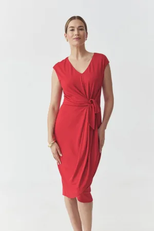 Rochie petrecut din amestec de modal cu decolteu in V