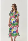 Rochie petrecuta cu imprimeu floral